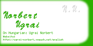 norbert ugrai business card